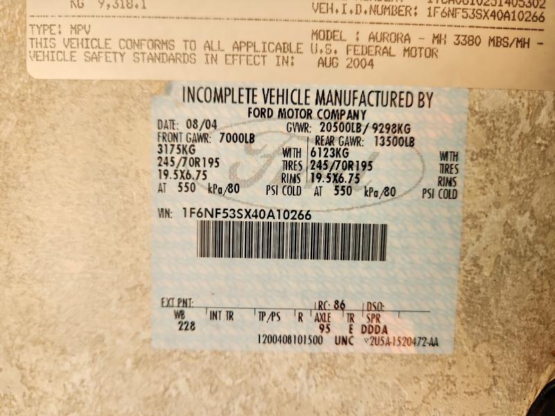 Продаж на аукціоні авто 2004 Ford F550, vin: 1F6NF53SX40A10266, номер лоту: 57006606