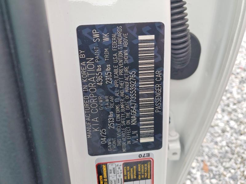 Продаж на аукціоні авто 2025 Kia K5, vin: KNAG64J73S5392765, номер лоту: 55644486