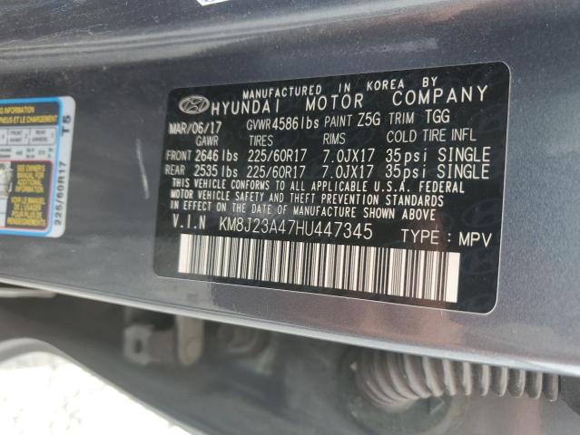 Aukcja sprzedaży 2017 Hyundai Tucson, vin: KM8J23A47HU447345, numer aukcji: 55645266