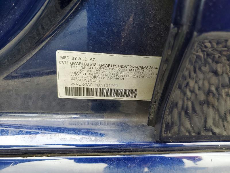 59019476 :رقم المزاد ، WAUKGAFL9DA101790 vin ، 2013 Audi S4 مزاد بيع