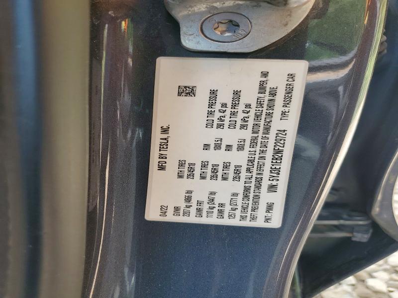 Продажа на аукционе авто 2022 Tesla Model 3, vin: 5YJ3E1EB2NF229724, номер лота: 54327176
