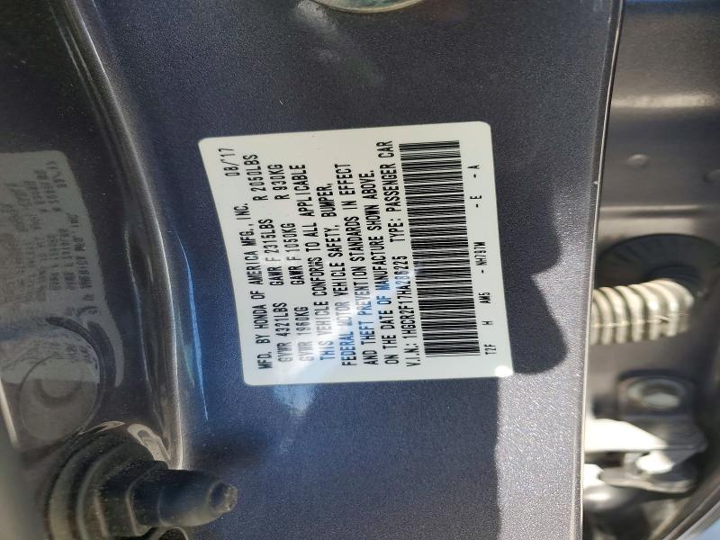 Продаж на аукціоні авто 2017 Honda Accord, vin: 1HGCR2F17HA286225, номер лоту: 85989095