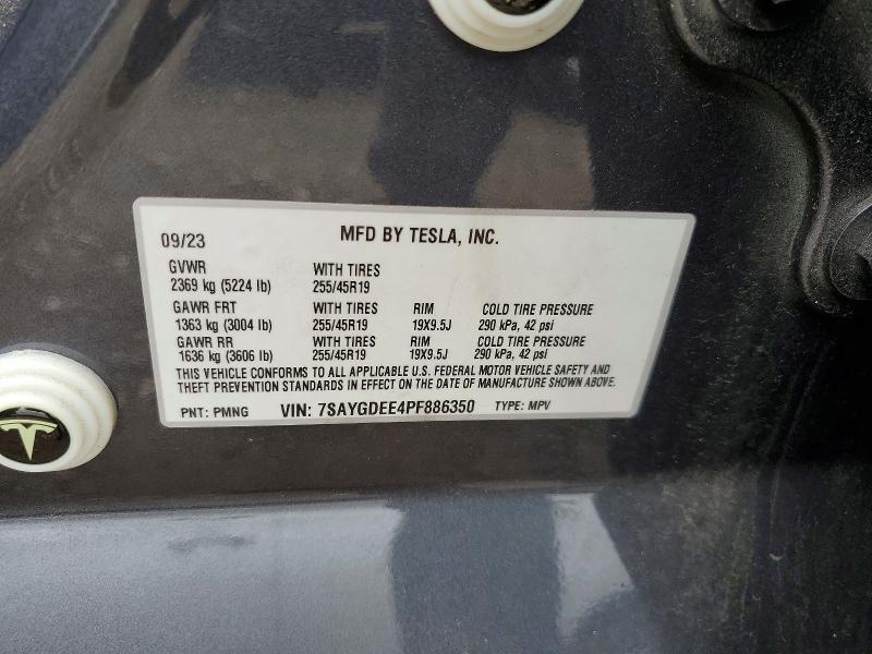 Aukcja sprzedaży 2023 Tesla Model Y, vin: 7SAYGDEE4PF886350, numer aukcji: 58473316