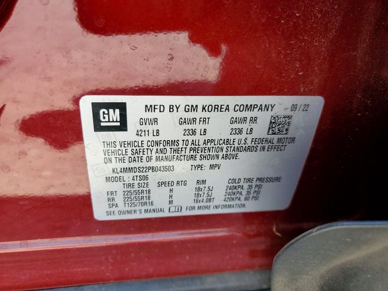 2023 Buick Encore Gx მანქანა იყიდება აუქციონზე, vin: KL4MMDS22PB043503, აუქციონის ნომერი: 57874596