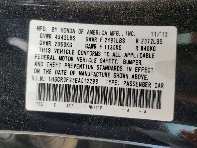 57592746 :رقم المزاد ، 1HGCR3F95EA012299 vin ، 2014 Honda Accord مزاد بيع