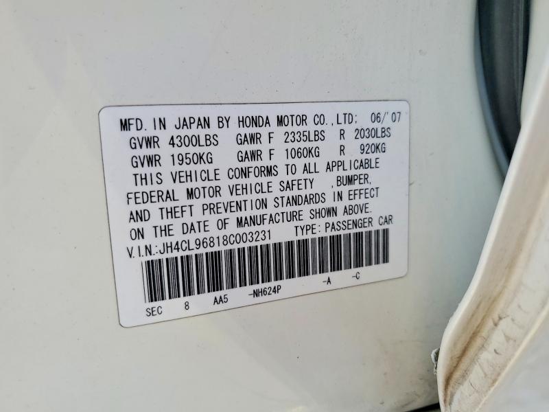 Продажа на аукционе авто 2008 Acura Tsx, vin: JH4CL96818C003231, номер лота: 56157236