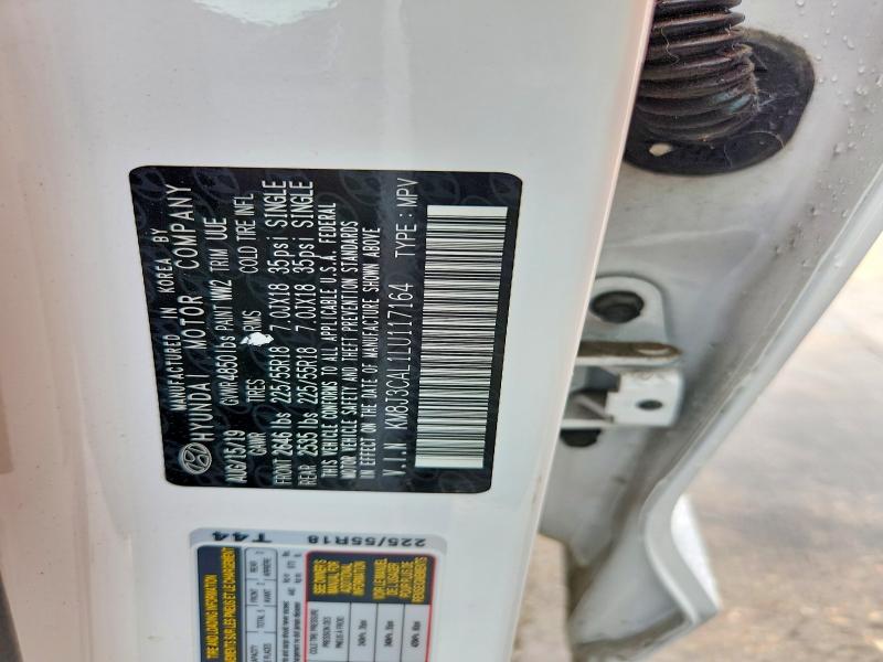 Продаж на аукціоні авто 2020 Hyundai Tucson, vin: KM8J3CAL1LU117164, номер лоту: 58328906