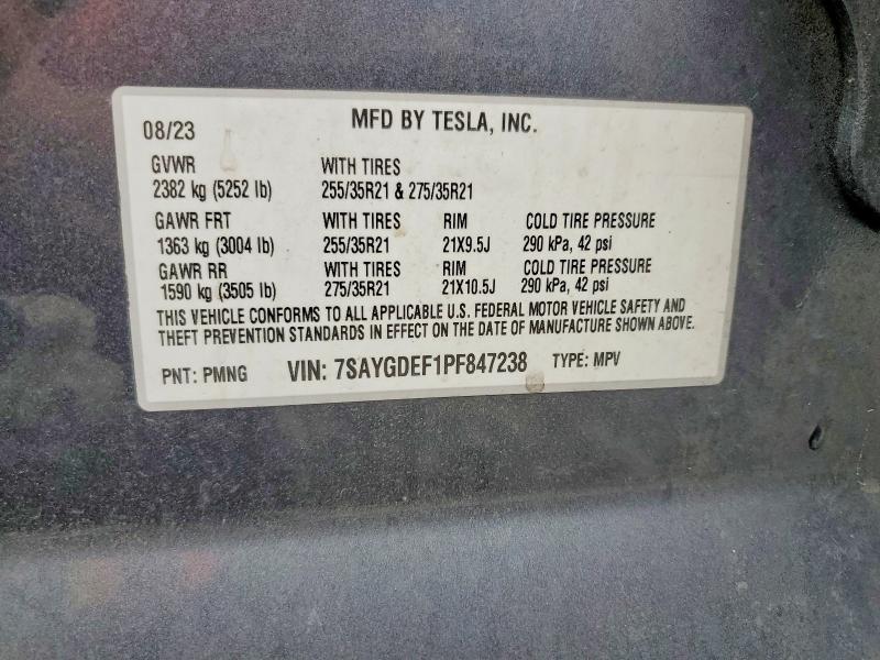 Aukcja sprzedaży 2023 Tesla Model Y, vin: 7SAYGDEF1PF847238, numer aukcji: 58551246