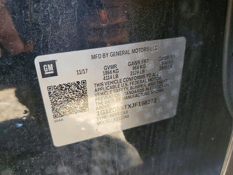 Продаж на аукціоні авто 2018 Chevrolet Malibu, vin: 1G1ZD5STXJF158272, номер лоту: 58809156