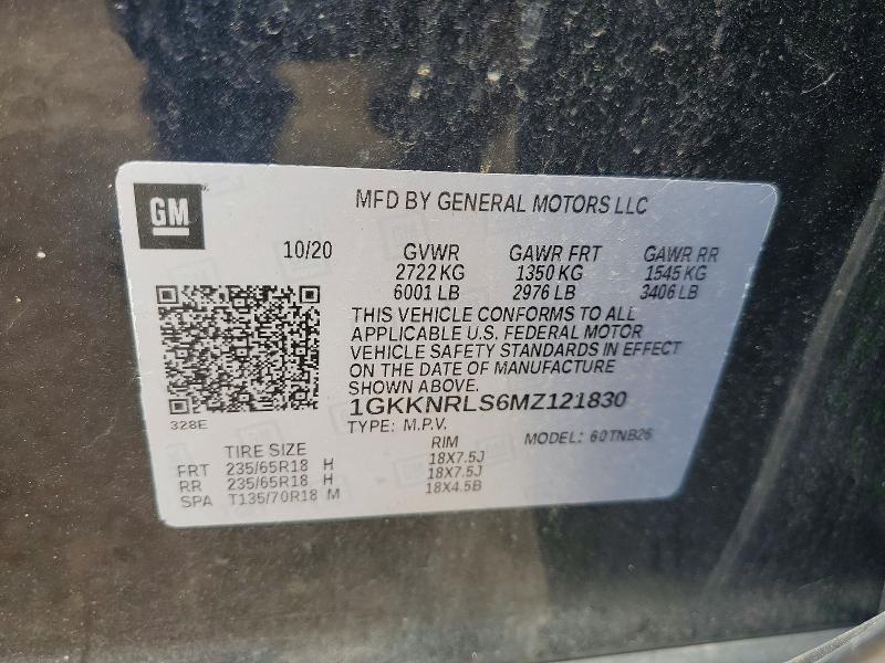 Продаж на аукціоні авто 2021 Gmc Acadia, vin: 1GKKNRLS6MZ121830, номер лоту: 58879666