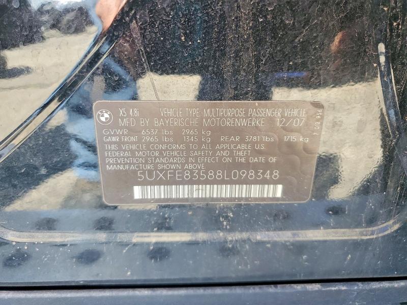 Продаж на аукціоні авто 2008 Bmw X5, vin: 5UXFE83588L098348, номер лоту: 56673136