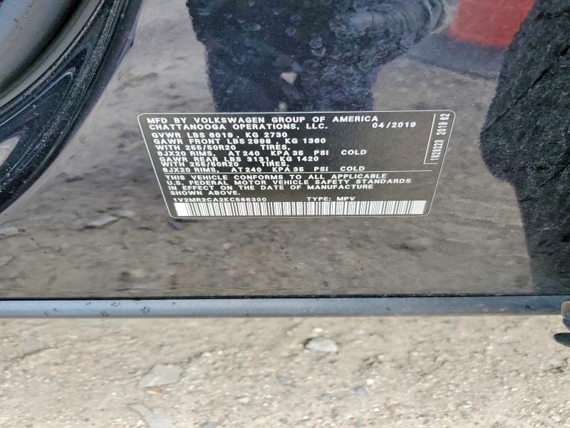 Продажа на аукционе авто 2019 Volkswagen Atlas, vin: 1V2MR2CA2KC566300, номер лота: 56433016