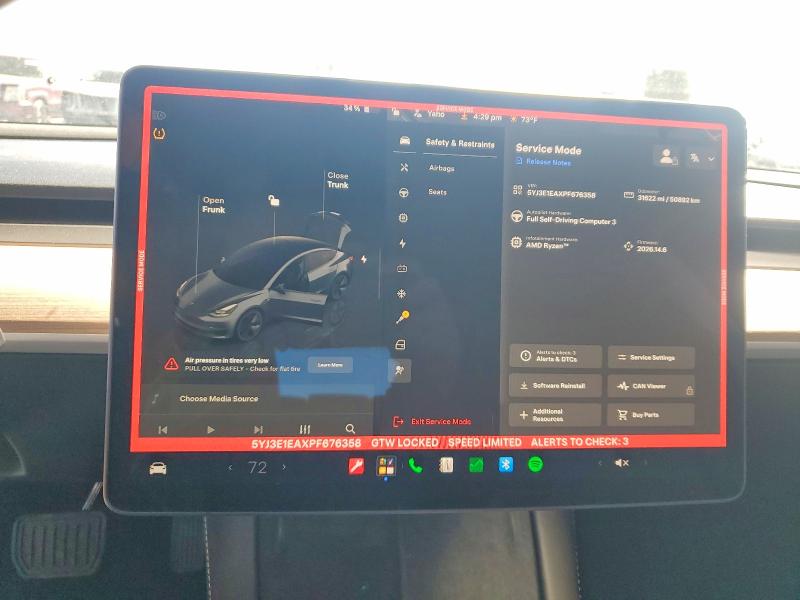 Aukcja sprzedaży 2023 Tesla Model 3, vin: 5YJ3E1EAXPF676358, numer aukcji: 58319766