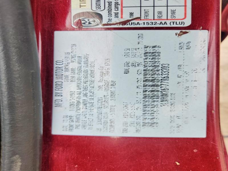 58638706 :رقم المزاد ، 3LNHM26T77R633203 vin ، 2007 Lincoln Mkz مزاد بيع