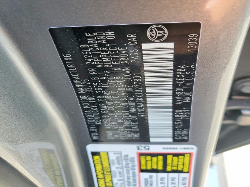 Продаж на аукціоні авто 2026 Toyota Camry, vin: 4T1DAACKXTU277801, номер лоту: 57250096