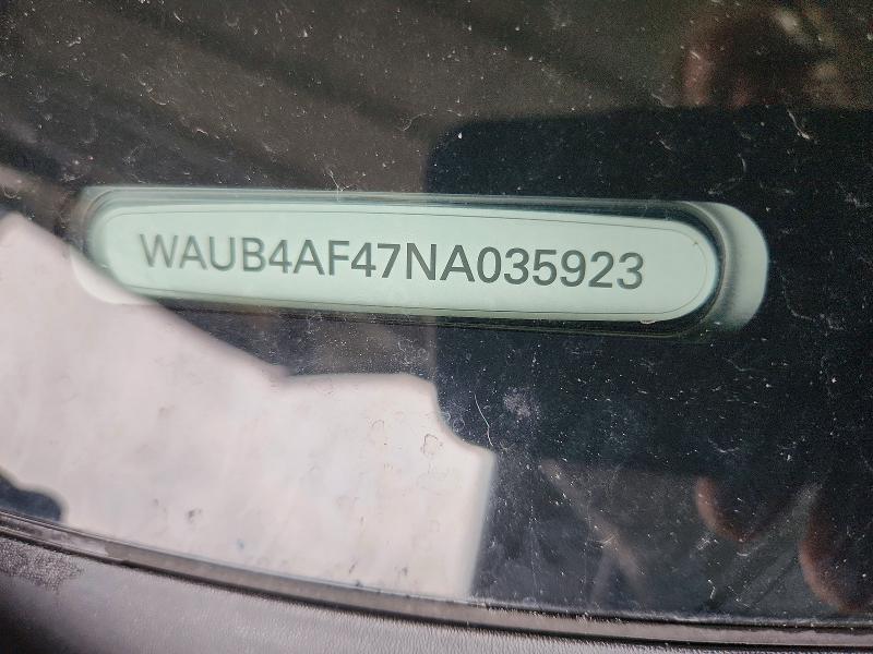 Aukcja sprzedaży 2022 Audi S4, vin: WAUB4AF47NA035923, numer aukcji: 57480556