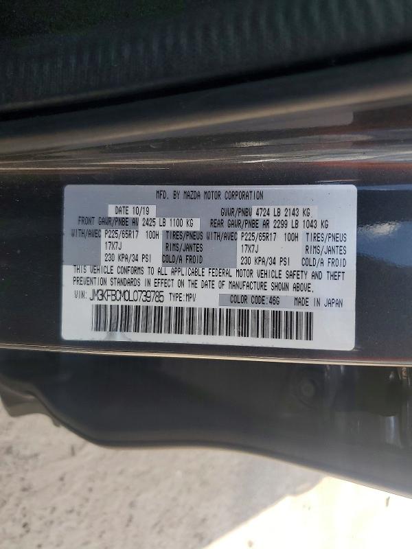 56730226 :رقم المزاد ، JM3KFBCM0L0739785 vin ، 2020 Mazda Cx-5 مزاد بيع