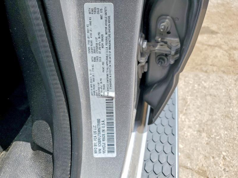 2021 Ram 1500 მანქანა იყიდება აუქციონზე, vin: 1C6SRFJT6MN775980, აუქციონის ნომერი: 57894156