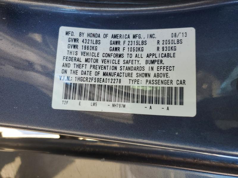 Aukcja sprzedaży 2014 Honda Accord, vin: 1HGCR2F59EA012278, numer aukcji: 56926716