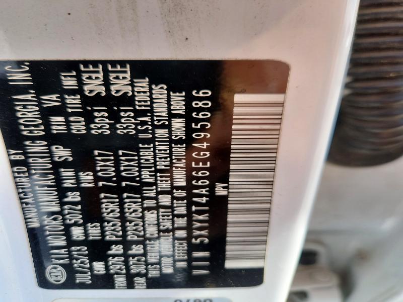 55956926 :رقم المزاد ، 5XYKT4A66EG495686 vin ، 2014 Kia Sorento مزاد بيع
