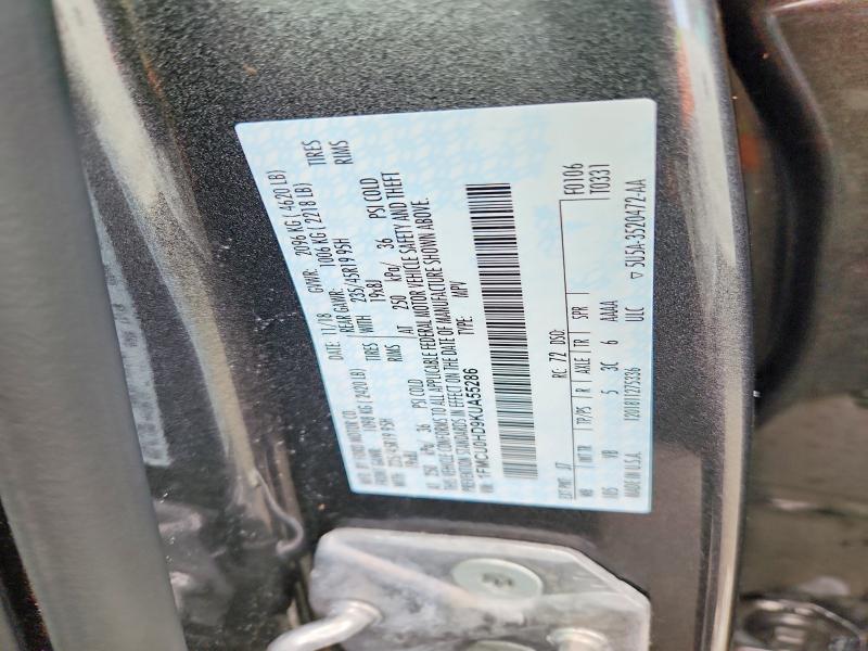 2019 Ford Escape მანქანა იყიდება აუქციონზე, vin: 1FMCU0HD9KUA55286, აუქციონის ნომერი: 57817206