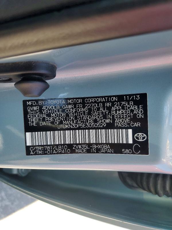 56460316 :رقم المزاد ، JTDKN3DP5E3050529 vin ، 2014 Toyota Prius Plug-in Hybrid مزاد بيع