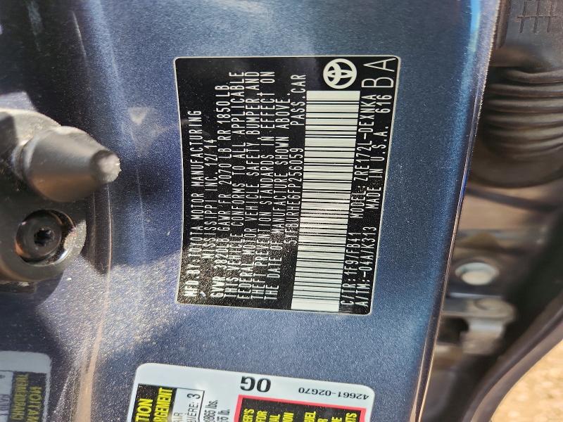 Aukcja sprzedaży 2015 Toyota Corolla, vin: 5YFBURHE6FP256059, numer aukcji: 55919456