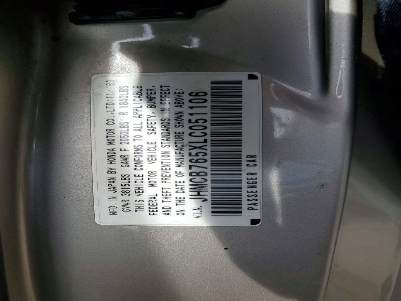 Продажа на аукционе авто 1990 Honda Accord, vin: JHMCB765XLC051106, номер лота: 55775796