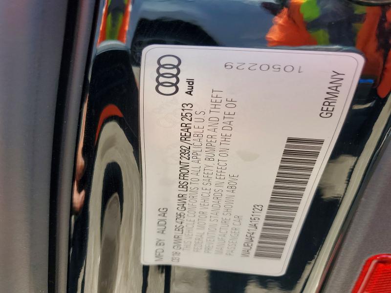 Продажа на аукционе авто 2018 Audi A4, vin: WAUENAF41JA151123, номер лота: 54953706