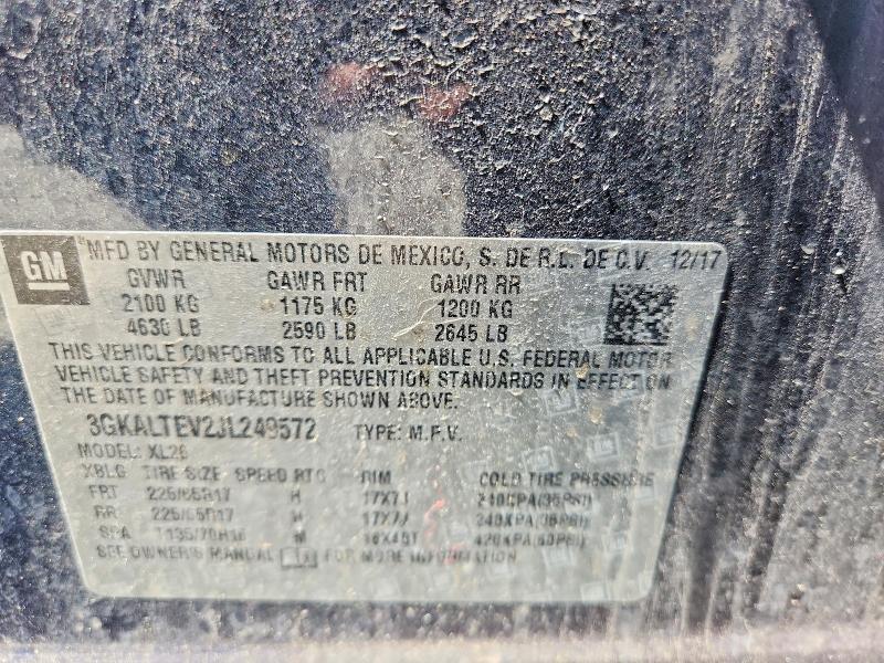Aukcja sprzedaży 2018 Gmc Terrain, vin: 3GKALTEV2JL249572, numer aukcji: 56924466