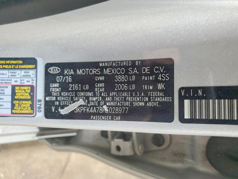 Продажа на аукционе авто 2017 Kia Forte, vin: 3KPFK4A78HE028977, номер лота: 55072766