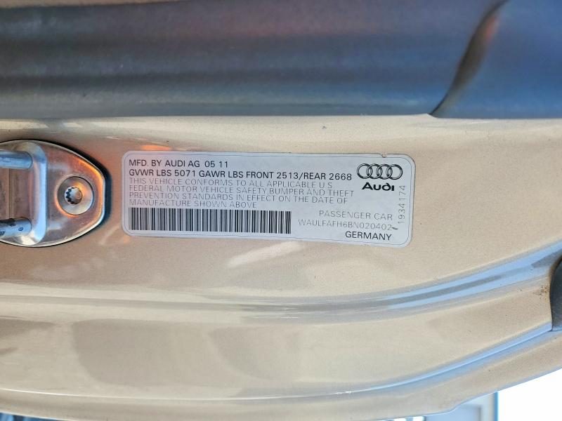 Aukcja sprzedaży 2011 Audi A5, vin: WAULFAFH6BN020402, numer aukcji: 56543986