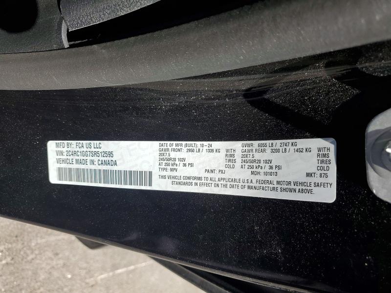 55771386 :رقم المزاد ، 2C4RC1GG7SR512595 vin ، 2025 Chrysler Pacifica مزاد بيع