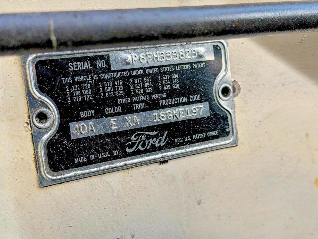 Продажа на аукционе авто 1956 Ford Thunderbird, vin: P6FH333823, номер лота: 54525706