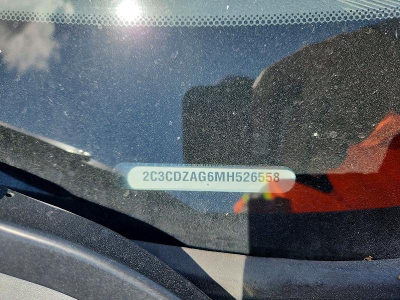 Aukcja sprzedaży 2021 Dodge Challenger, vin: 2C3CDZAG6MH526558, numer aukcji: 56719196