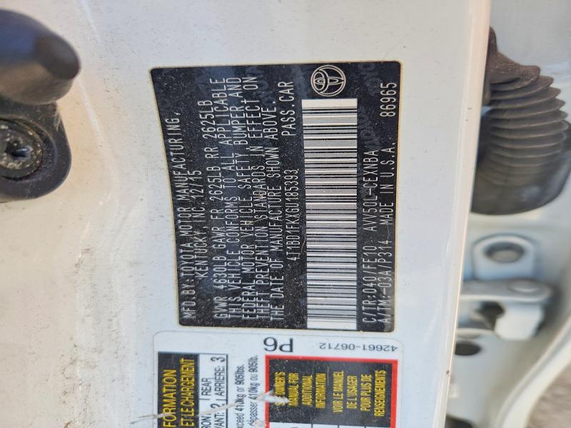 55945086 :رقم المزاد ، 4T1BD1FKXGU185393 vin ، 2016 Toyota Camry Hybrid مزاد بيع