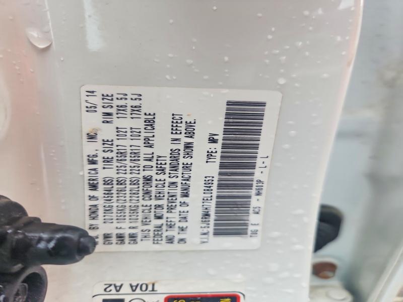 58367946 :رقم المزاد ، 5J6RM4H77EL084953 vin ، 2014 Honda Cr-v مزاد بيع
