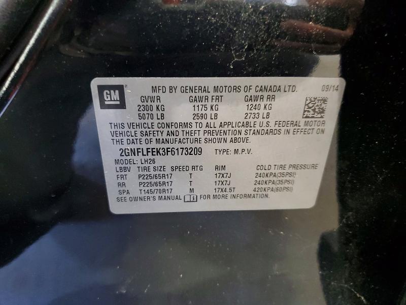 56105546 :رقم المزاد ، 2GNFLFEK3F6173209 vin ، 2015 Chevrolet Equinox مزاد بيع
