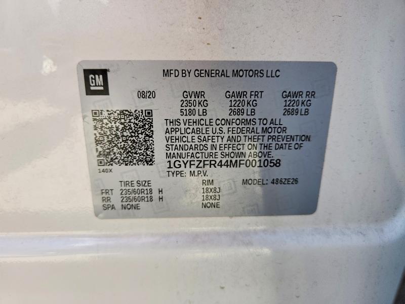 Aukcja sprzedaży 2021 Cadillac Xt4, vin: 1GYFZFR44MF001058, numer aukcji: 56830496