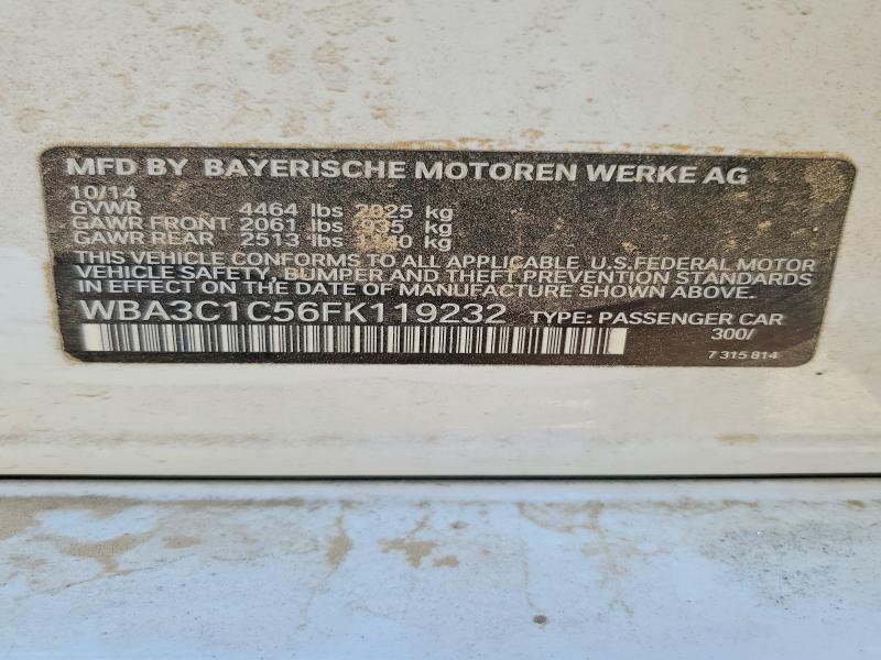 55943656 :رقم المزاد ، WBA3C1C56FK119232 vin ، 2015 Bmw 328 مزاد بيع