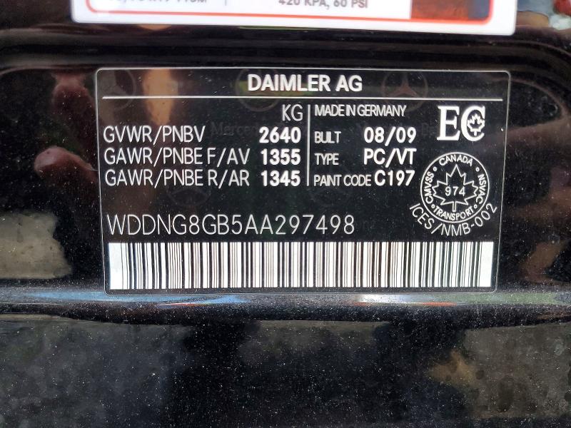 Продаж на аукціоні авто 2010 Mercedes-benz S, vin: WDDNG8GB5AA297498, номер лоту: 56994756