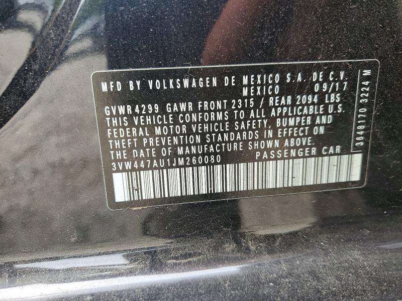 Продажа на аукционе авто 2018 Volkswagen Gti, vin: 3VW447AU1JM260080, номер лота: 57214596