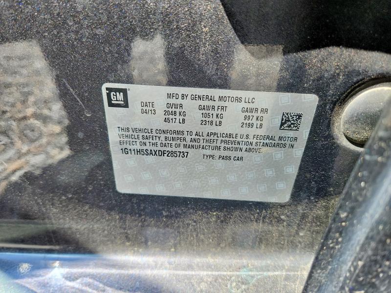 Aukcja sprzedaży 2013 Chevrolet Malibu, vin: 1G11H5SAXDF285737, numer aukcji: 58918136