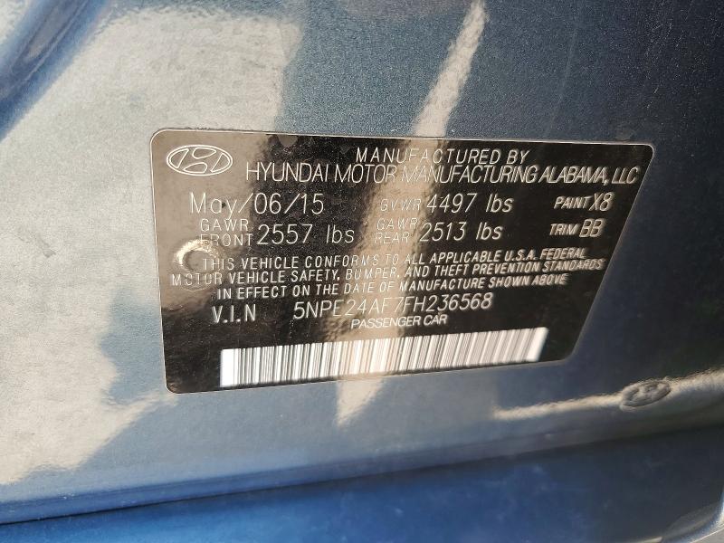 56047036 :رقم المزاد ، 5NPE24AF7FH236568 vin ، 2015 Hyundai Sonata مزاد بيع