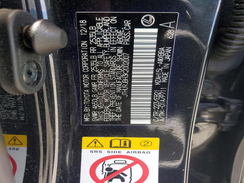 Aukcja sprzedaży 2019 Lexus Ux, vin: JTHU9JBH3K2002007, numer aukcji: 56717246