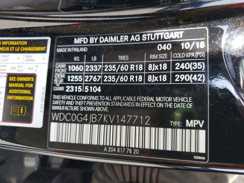 Продажа на аукционе авто 2019 Mercedes-benz Glc, vin: WDC0G4JB7KV147712, номер лота: 55612426