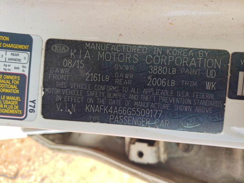 Продаж на аукціоні авто 2016 Kia Forte, vin: KNAFK4A66G5509177, номер лоту: 56037426