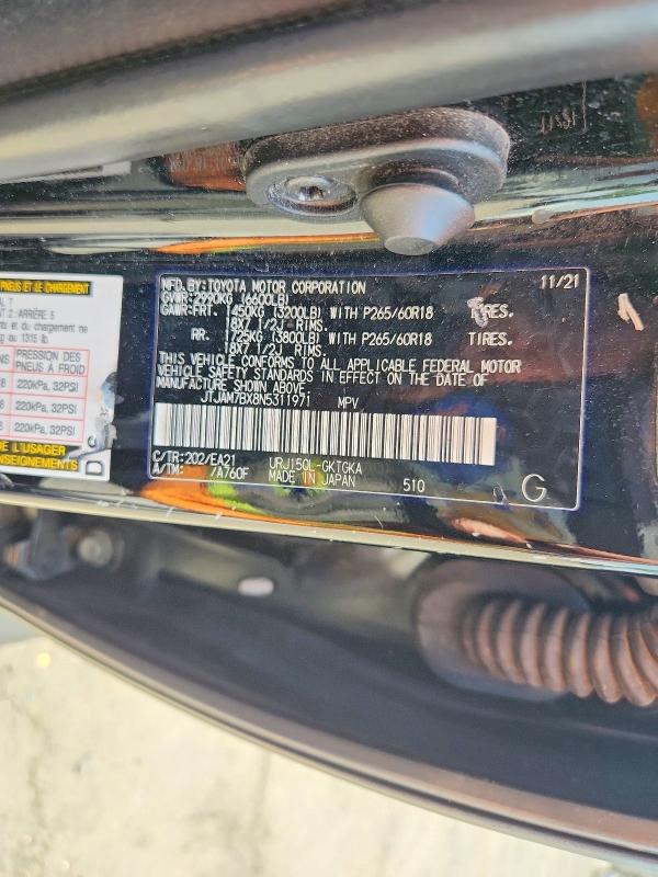 55631796 :رقم المزاد ، JTJAM7BX8N5311971 vin ، 2022 Lexus Gx مزاد بيع