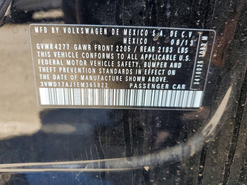 Aukcja sprzedaży 2014 Volkswagen Jetta, vin: 3VWD17AJ1EM365822, numer aukcji: 58092276