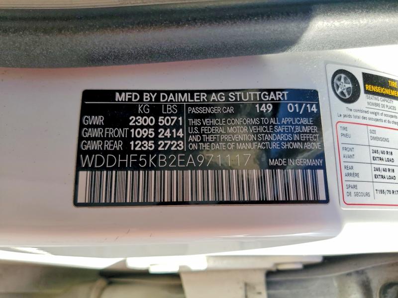 Auction sale of the 2014 Mercedes-benz E, vin: WDDHF5KB2EA971117, lot number: 57129996